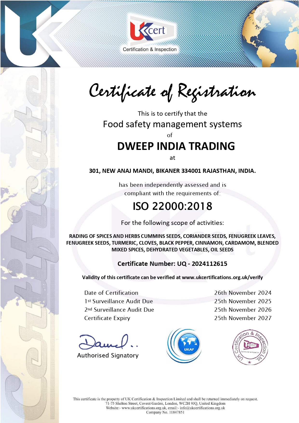 Certificate 1
